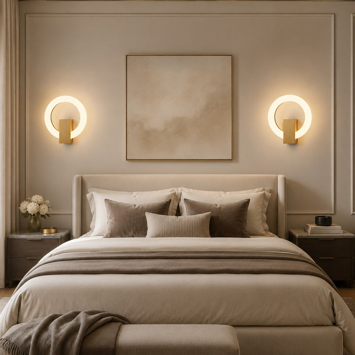Modern Dimmable Wall Light Sconce Fixture with Iron and Acrylic Material for Living Room and Bedroom