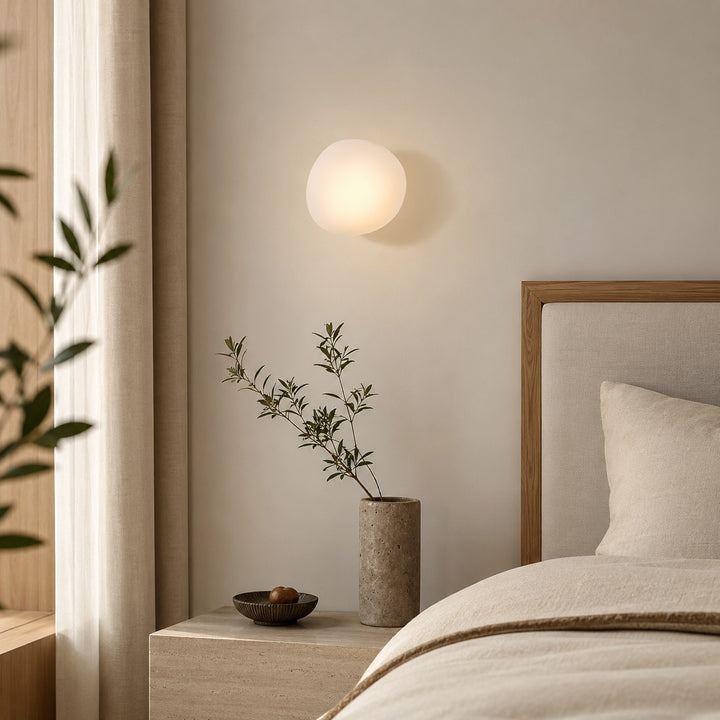 Modern Wall Light Wall Mounted Iron Frame Glass Shade LED 5W Warm White Sconce
