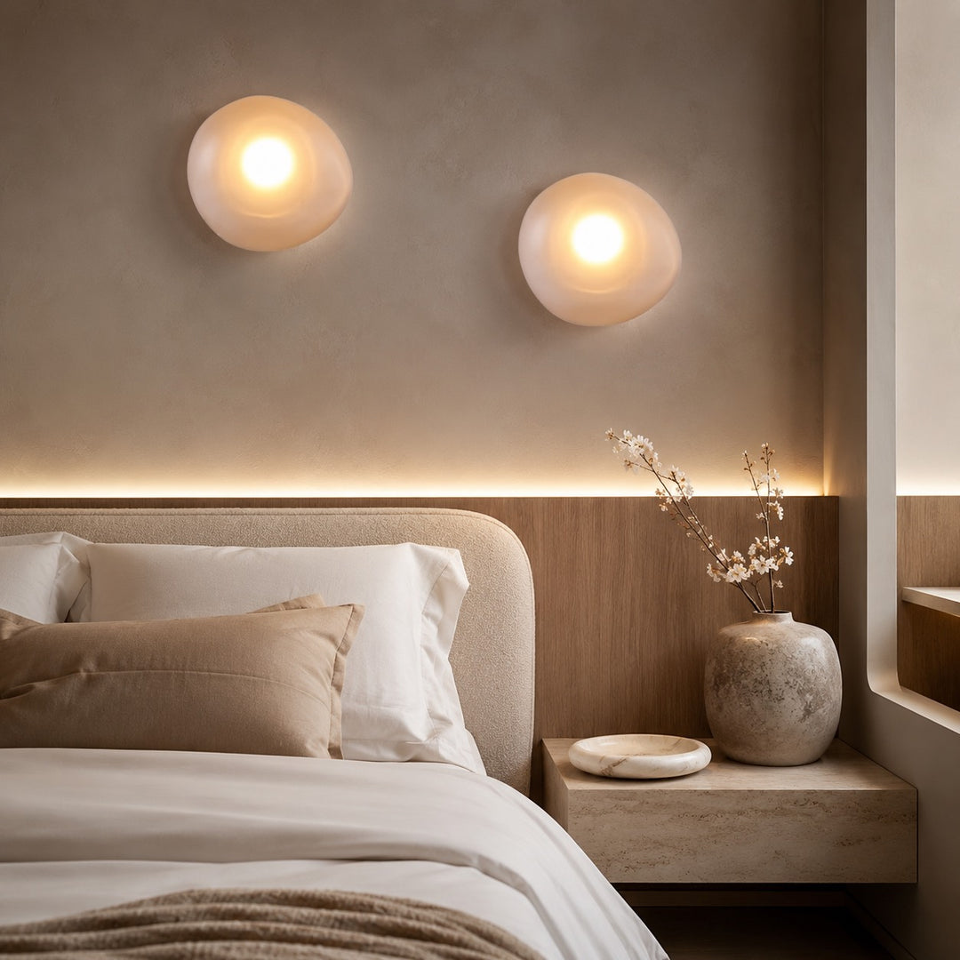 Modern Wall Light Wall Mounted Iron Frame Glass Shade LED 5W Warm White Sconce