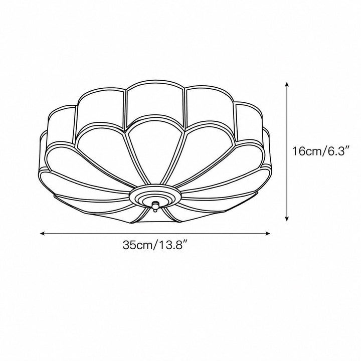 Modern Flower Shape Ceiling Light Adjustable Glass LED Fixture for Elegant Spaces