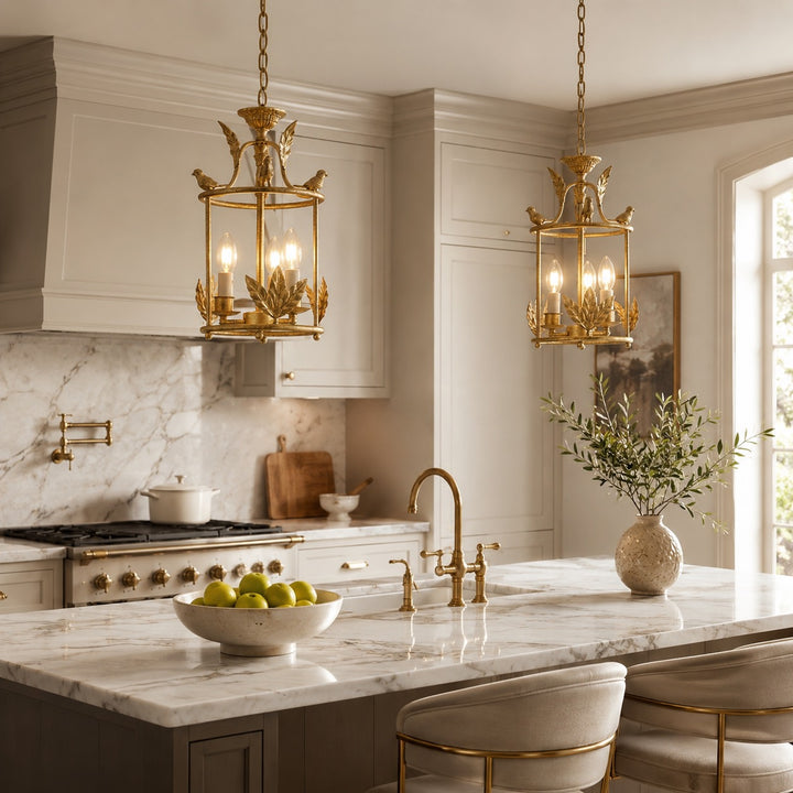 Modern Black Pendant Light Adjustable Metal Hanging LED Fixture for Kitchen Lighting