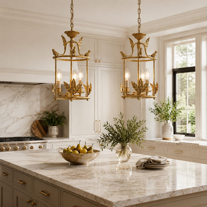 Modern Black Pendant Light Adjustable Metal Hanging LED Fixture for Kitchen Lighting