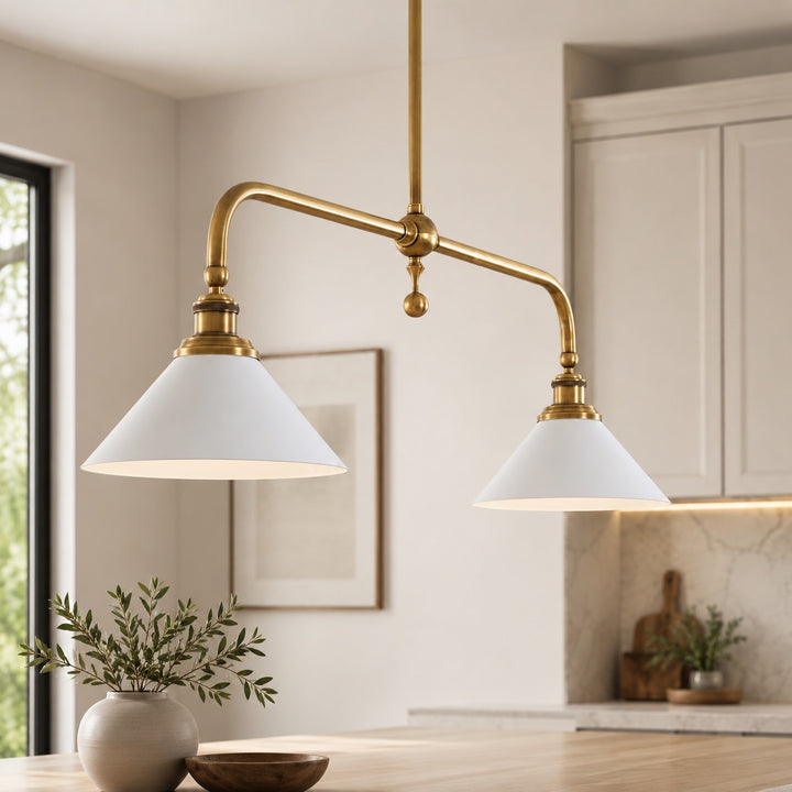 Modern Glass Pendant Light Hanging Fixture Adjustable Height LED Black Metal Shade