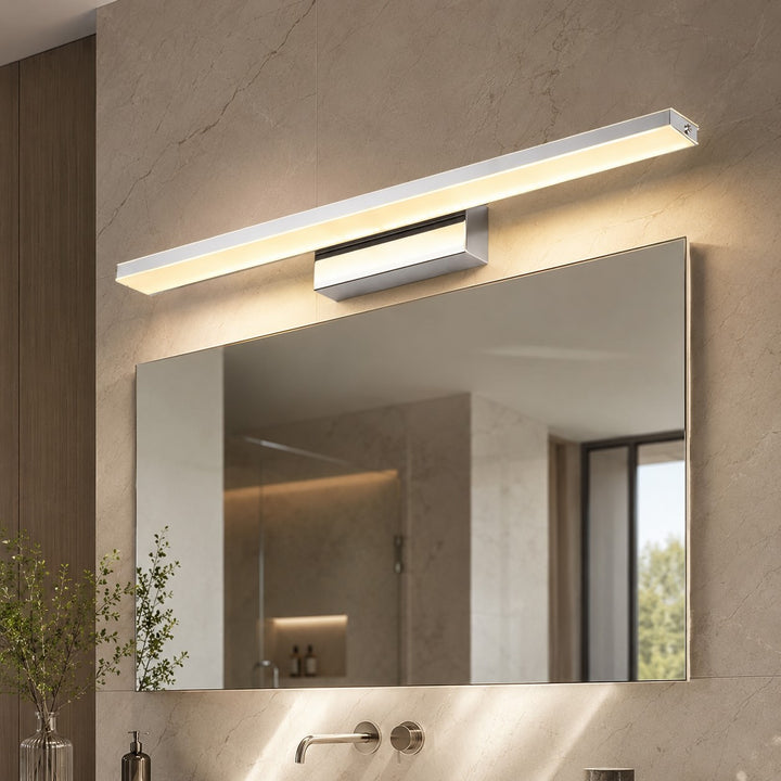 Modern Minimalist Wall Light Wall Mounted Stainless Steel LED Sconce for Bathroom and Living Room
