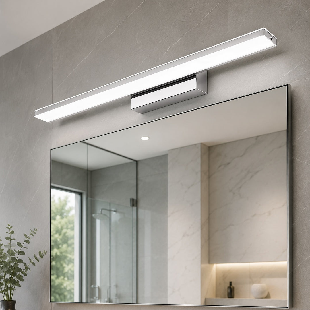 Modern Minimalist Wall Light Wall Mounted Stainless Steel LED Sconce for Bathroom and Living Room