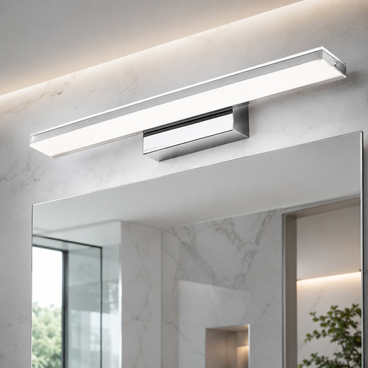 Modern Minimalist Wall Light Wall Mounted Stainless Steel LED Sconce for Bathroom and Living Room
