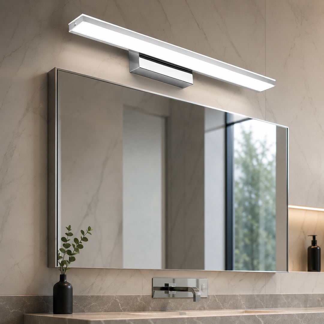 Modern Minimalist Wall Light Wall Mounted Stainless Steel LED Sconce for Bathroom and Living Room