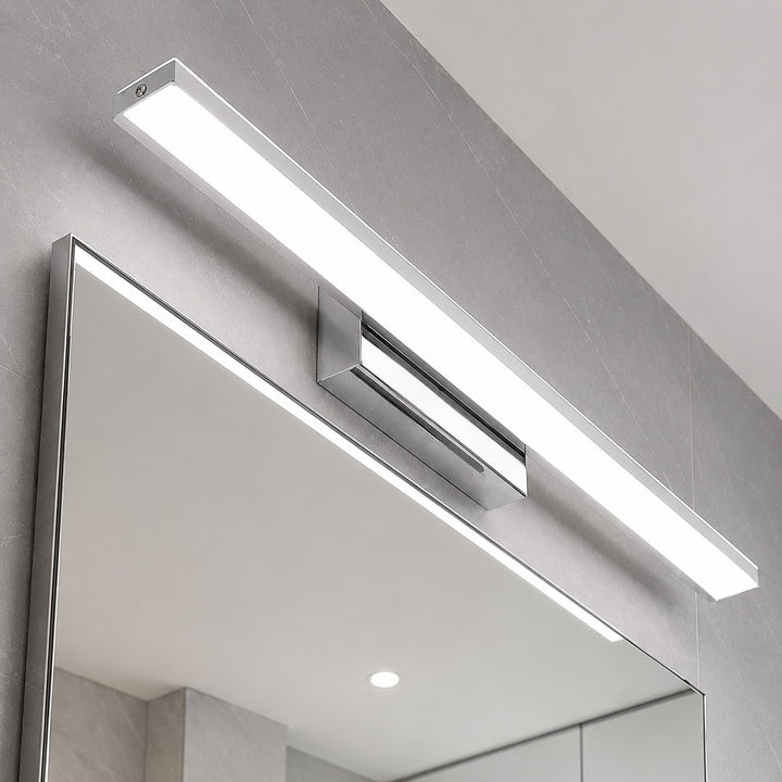 Modern Minimalist Wall Light Wall Mounted Stainless Steel LED Sconce for Bathroom and Living Room