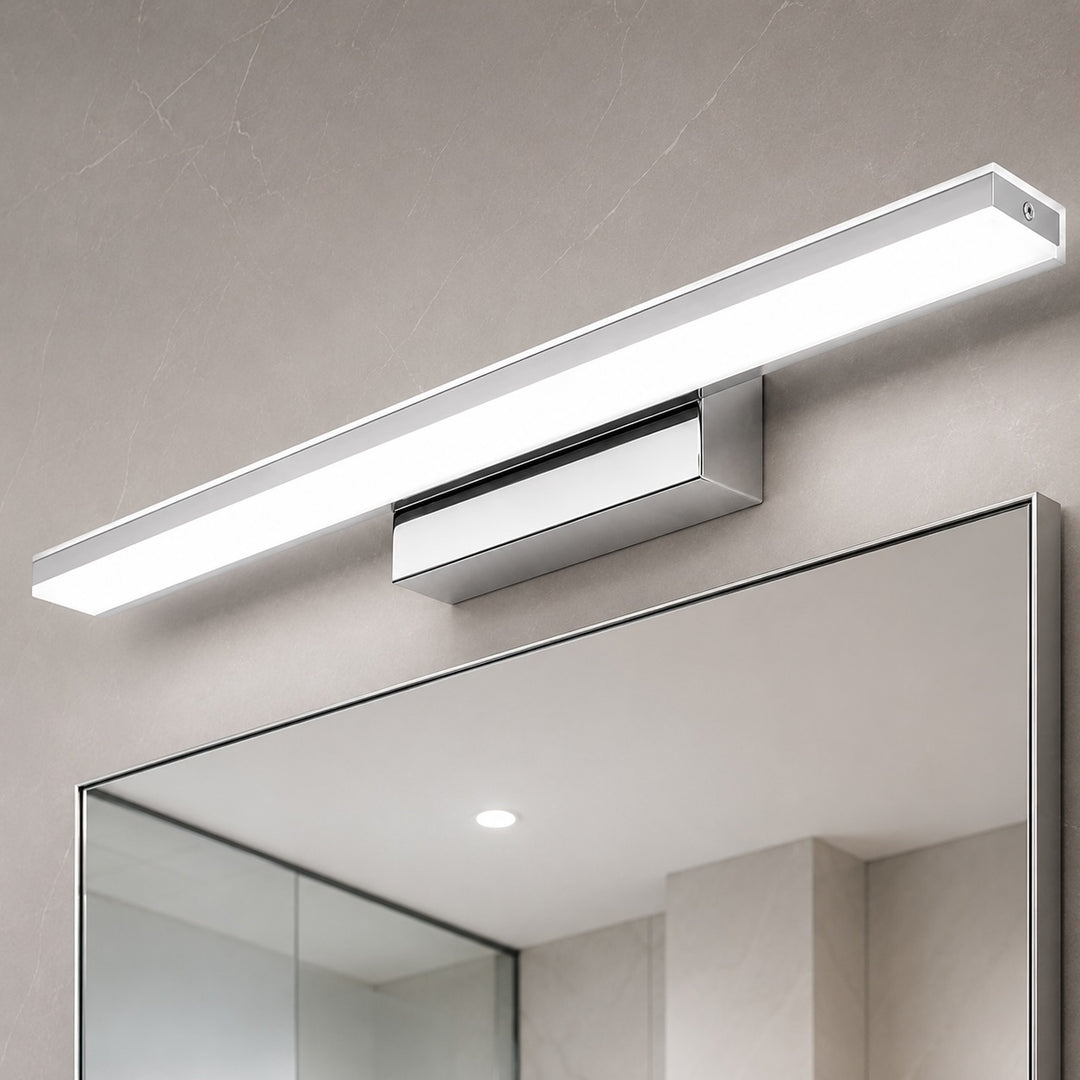 Modern Minimalist Wall Light Wall Mounted Stainless Steel LED Sconce for Bathroom and Living Room