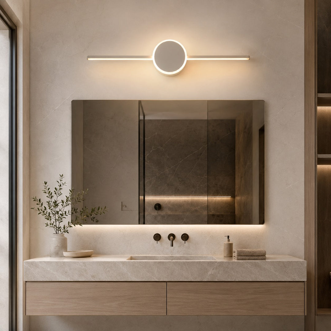 Modern Wall Light Bathroom Sconce Adjustable LED Aluminum Acrylic 3 Color Temperature