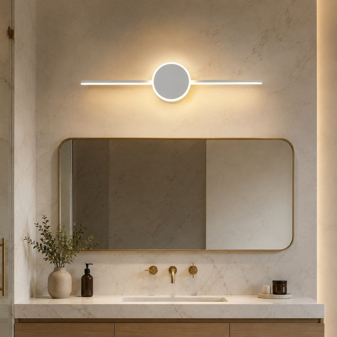 Modern Wall Light Bathroom Sconce Adjustable LED Aluminum Acrylic 3 Color Temperature