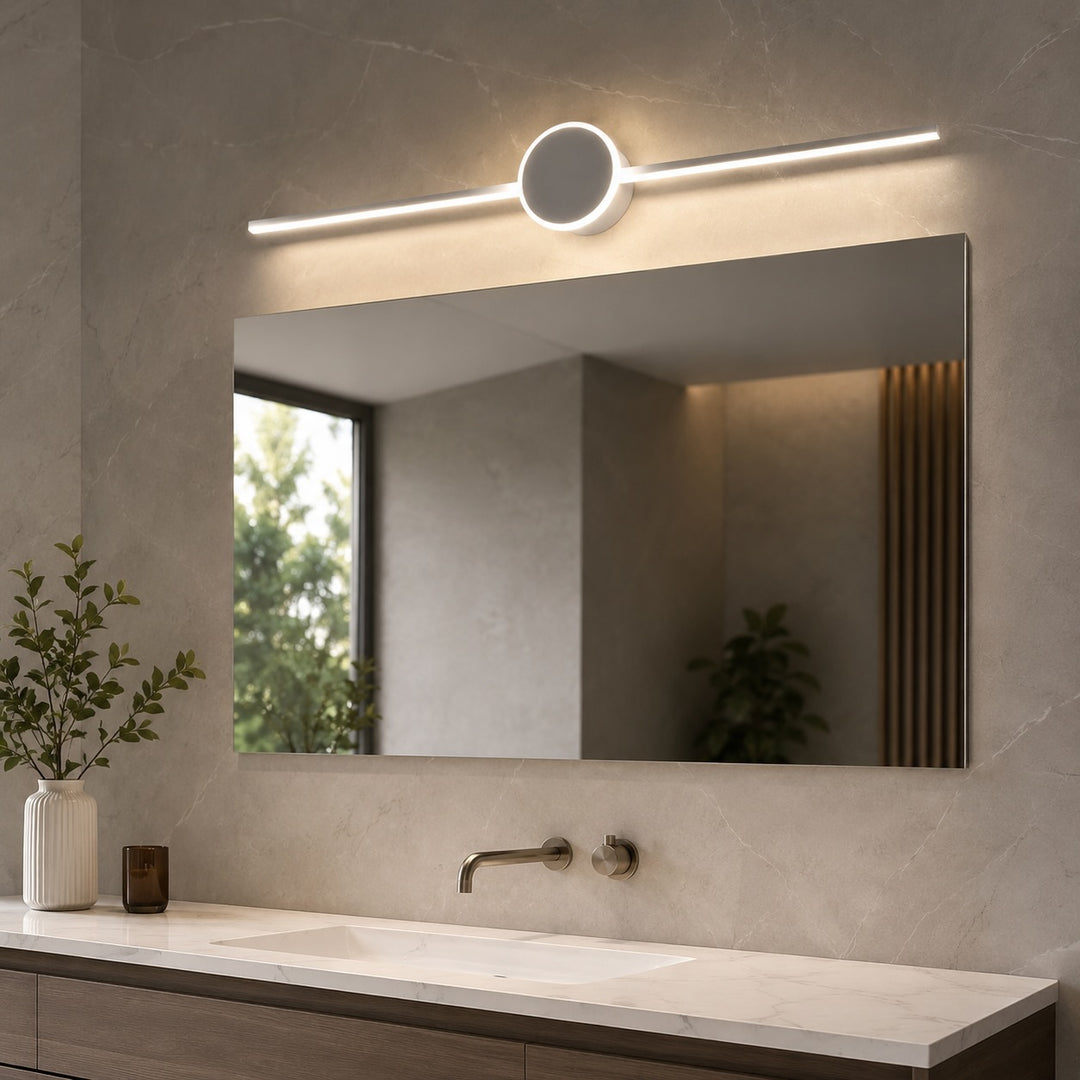 Modern Wall Light Bathroom Sconce Adjustable LED Aluminum Acrylic 3 Color Temperature