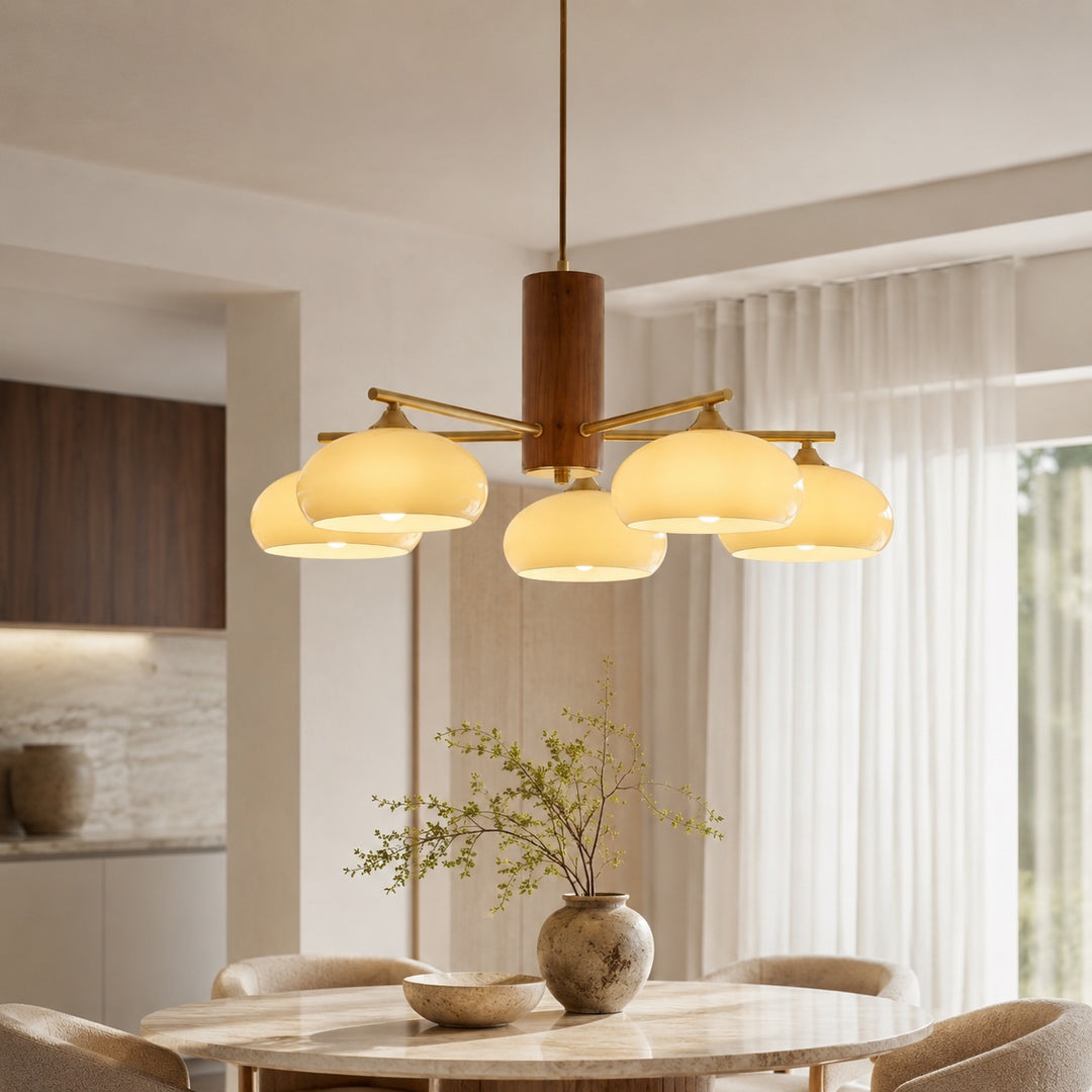 Modern Chandelier Light Hanging Fixture Metal Frame with LED Bulbs for Dining Room Decor