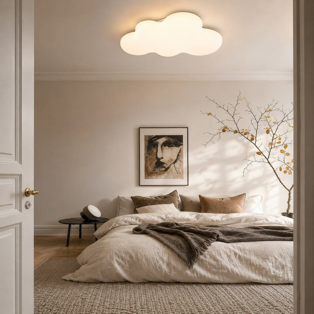 Modern Cartoon Ceiling Light Flush Mount Iron Frame LED Adjustable Color Temperature 50W
