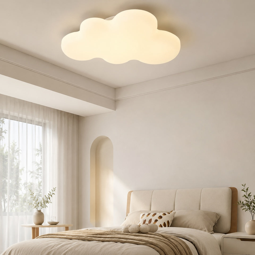 Modern Cartoon Ceiling Light Flush Mount Iron Frame LED Adjustable Color Temperature 50W