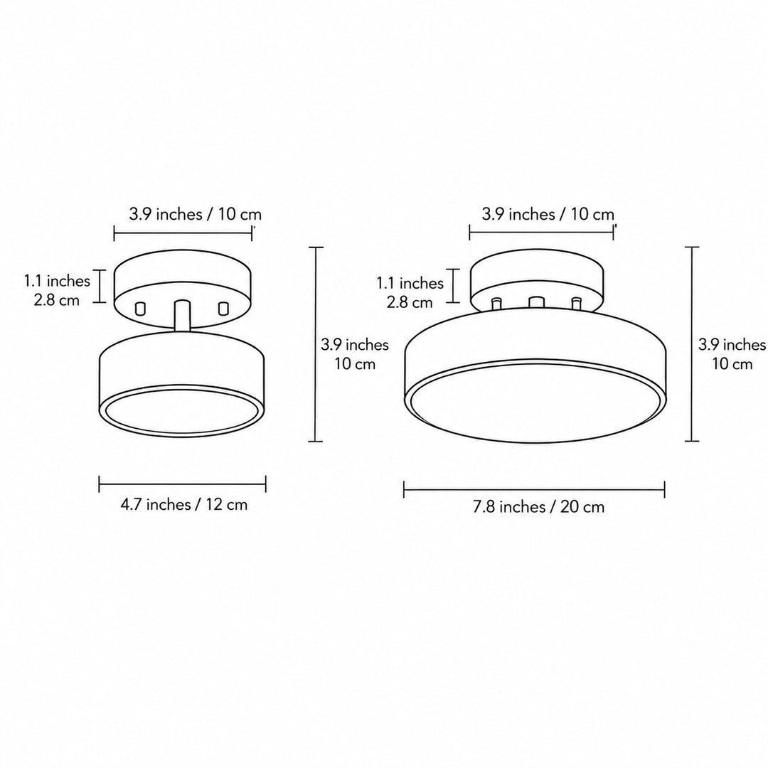 Nordic Style LED Flush Mount Ceiling Light with Copper Finish and Adjustable Color Temperature Options