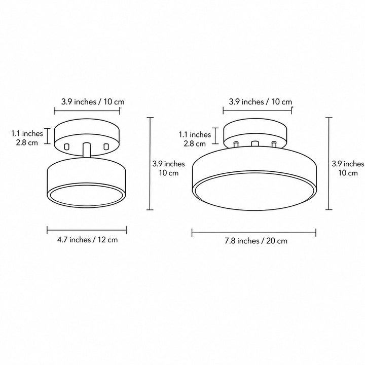 Nordic Style LED Flush Mount Ceiling Light with Copper Finish and Adjustable Color Temperature Options
