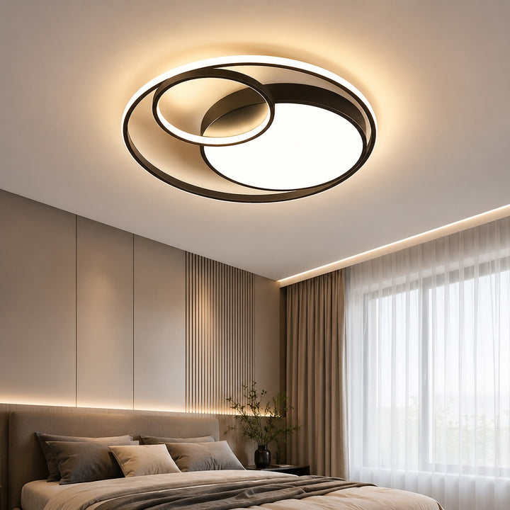 Modern Nordic Flush Mount Ceiling Light Metal LED Fixture for Bedroom