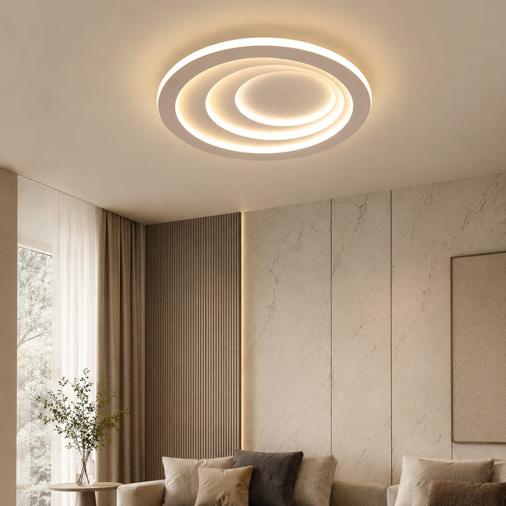 Nordic Style Flush Mount Ceiling Light with Geometric Acrylic Shade and Energy Efficient LED