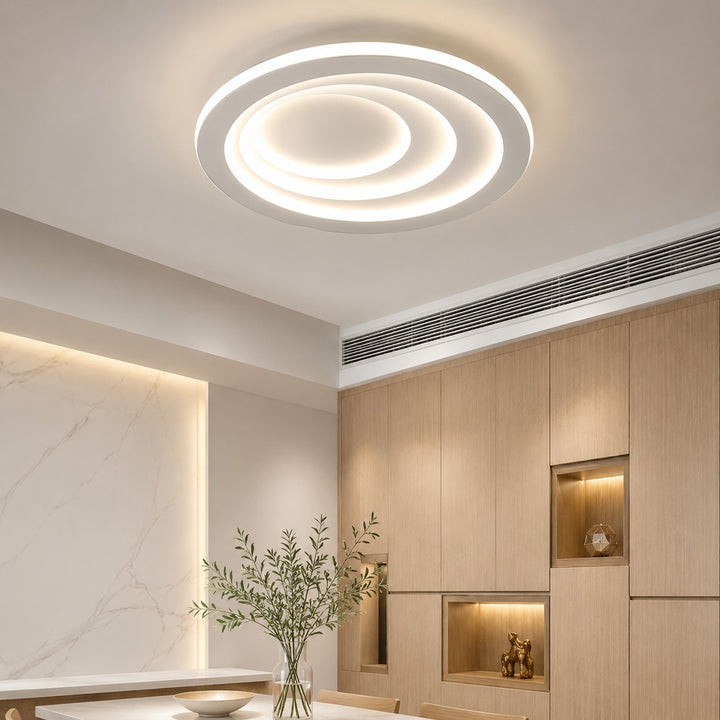 Nordic Style Flush Mount Ceiling Light with Geometric Acrylic Shade and Energy Efficient LED
