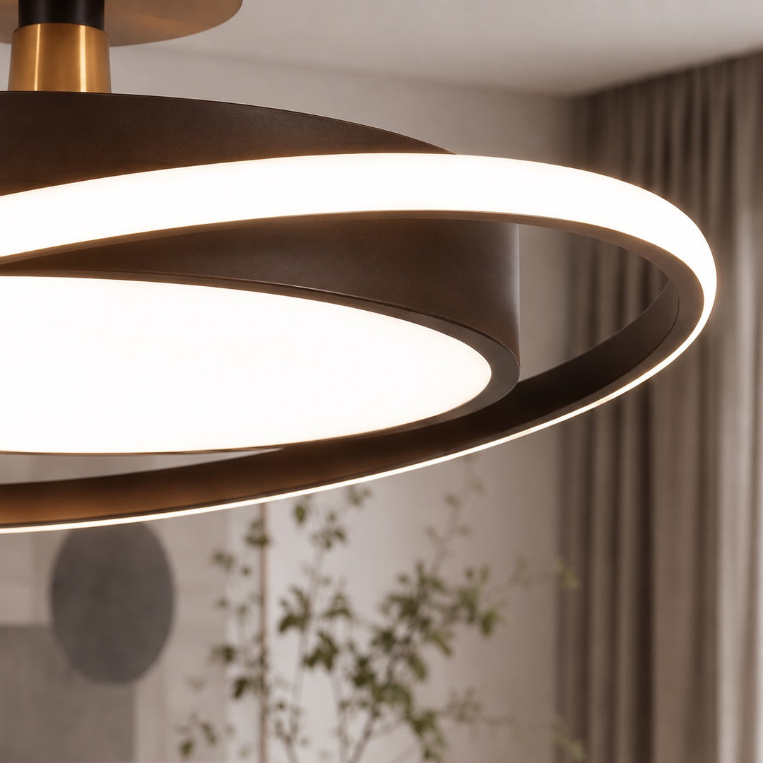 Modern Circular Flush Mount Ceiling Light Metal LED Energy Saving Fixture