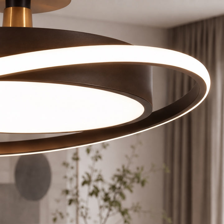 Modern Circular Flush Mount Ceiling Light Metal LED Energy Saving Fixture