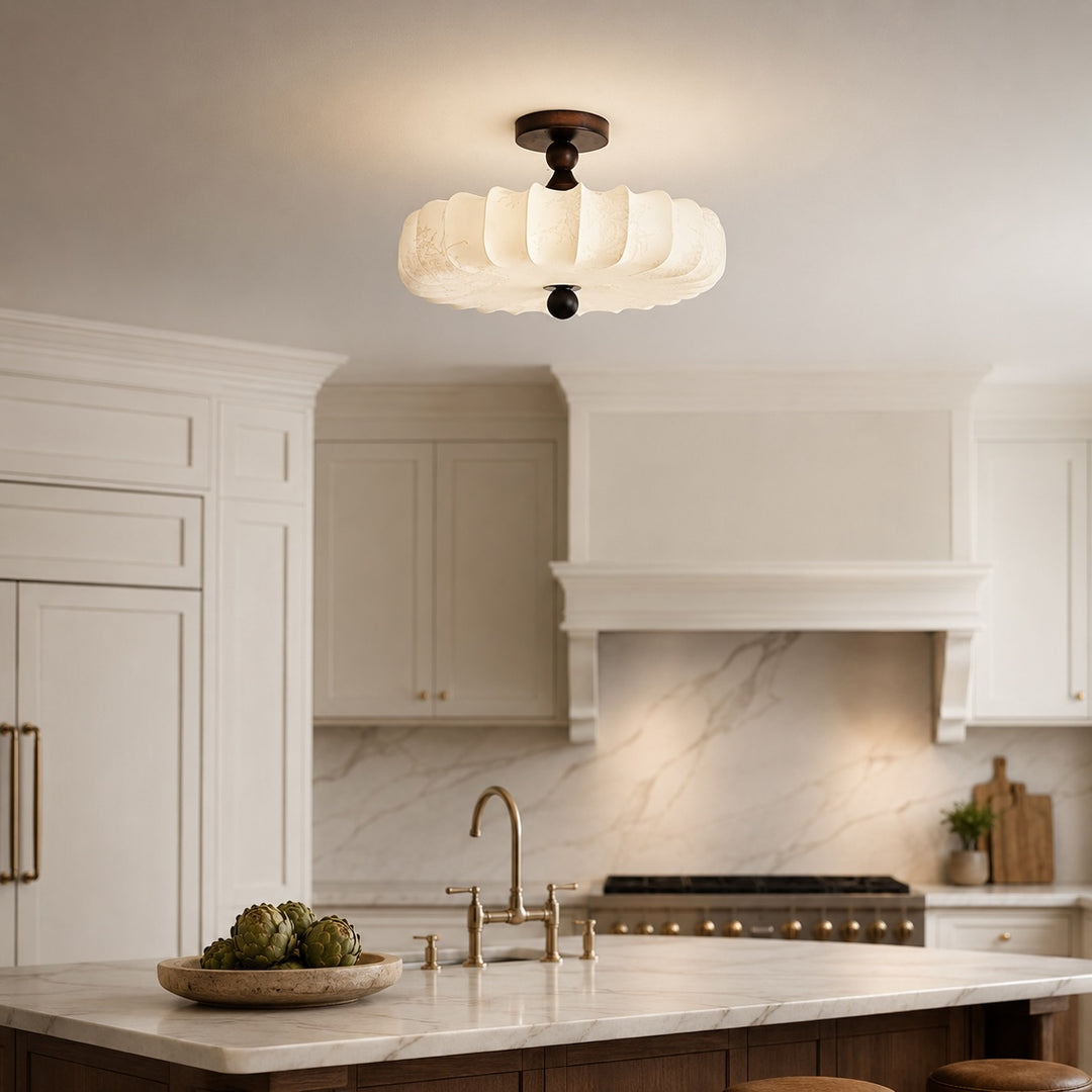 Modern Flush Mount Ceiling Light Metal LED Fixture with Adjustable Brightness