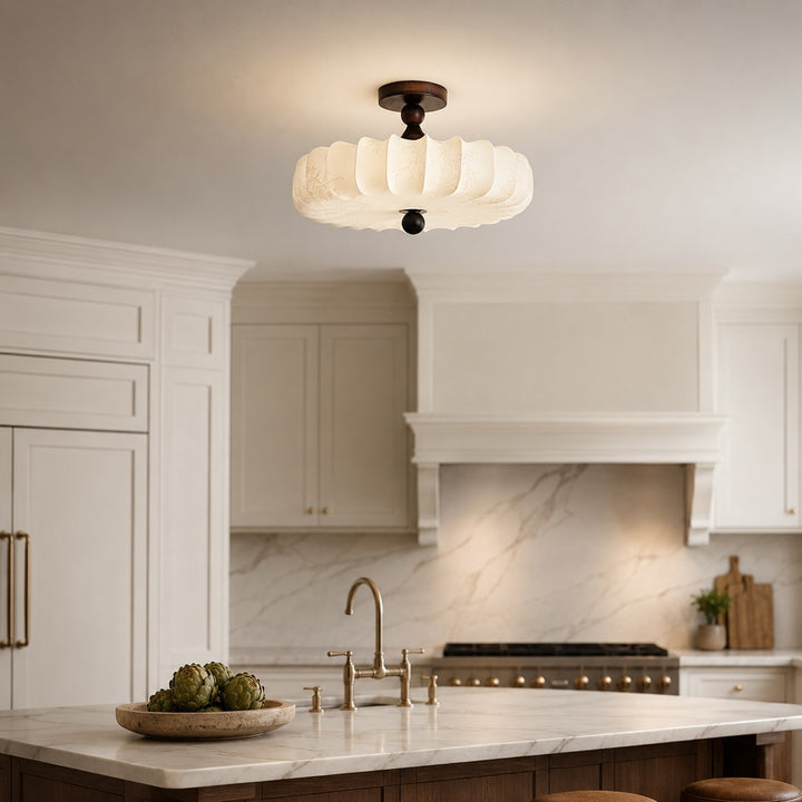 Modern Flush Mount Ceiling Light Metal LED Fixture with Adjustable Brightness