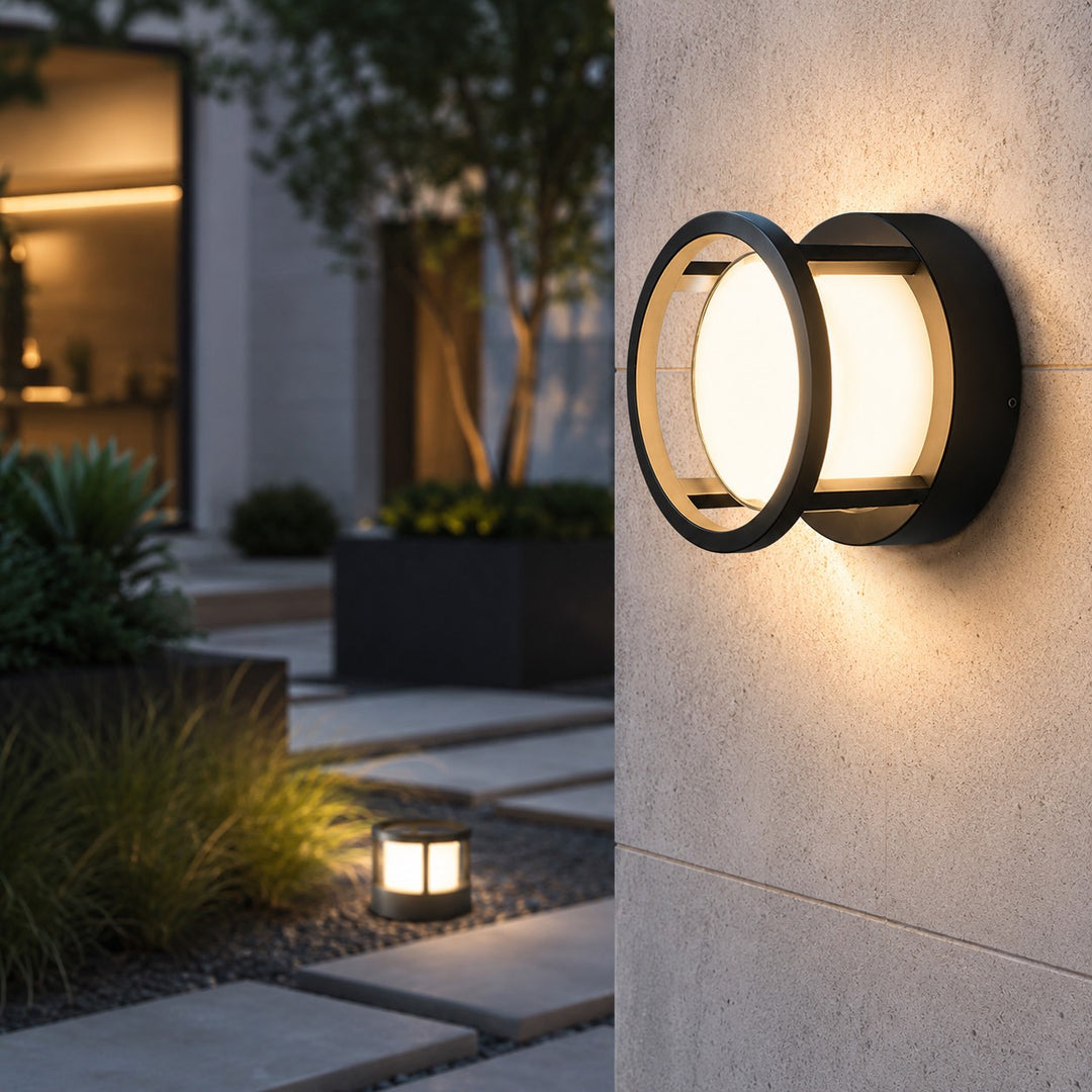 Modern Outdoor Wall Light Adjustable Aluminum Double-Layered Acrylic Shade LED 5W IP65