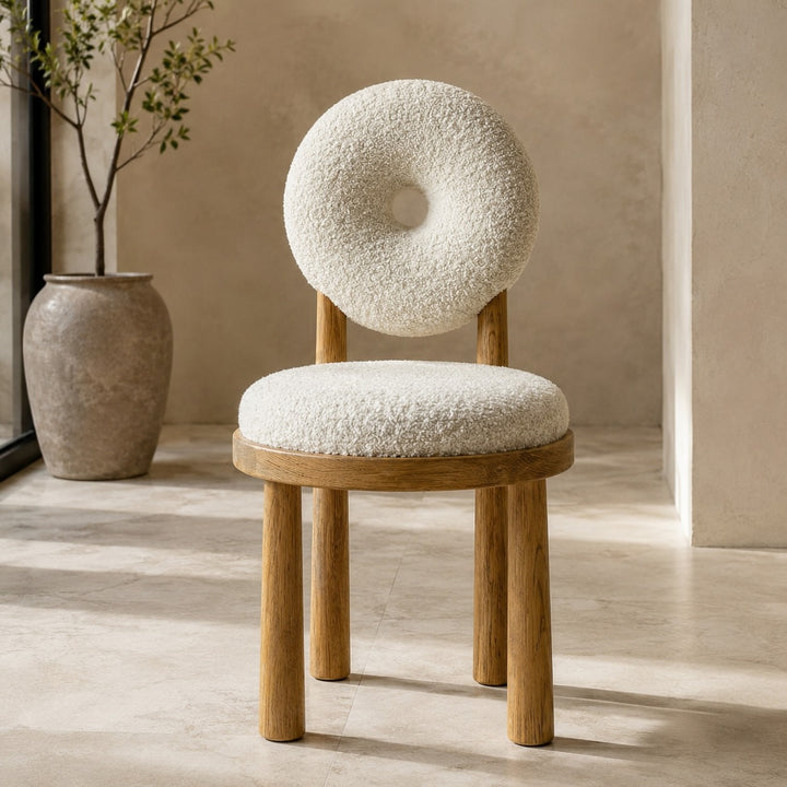 Modern Dining Chairs Armless Solid Wood Frame Upholstered Cushion Comfortable Seating