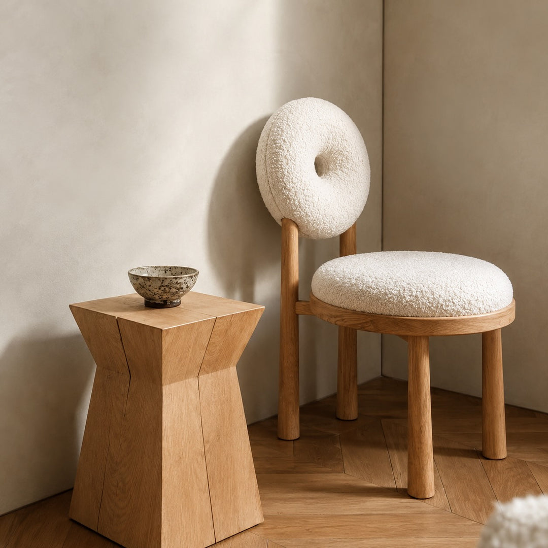 Modern Dining Chairs Armless Solid Wood Frame Upholstered Cushion Comfortable Seating