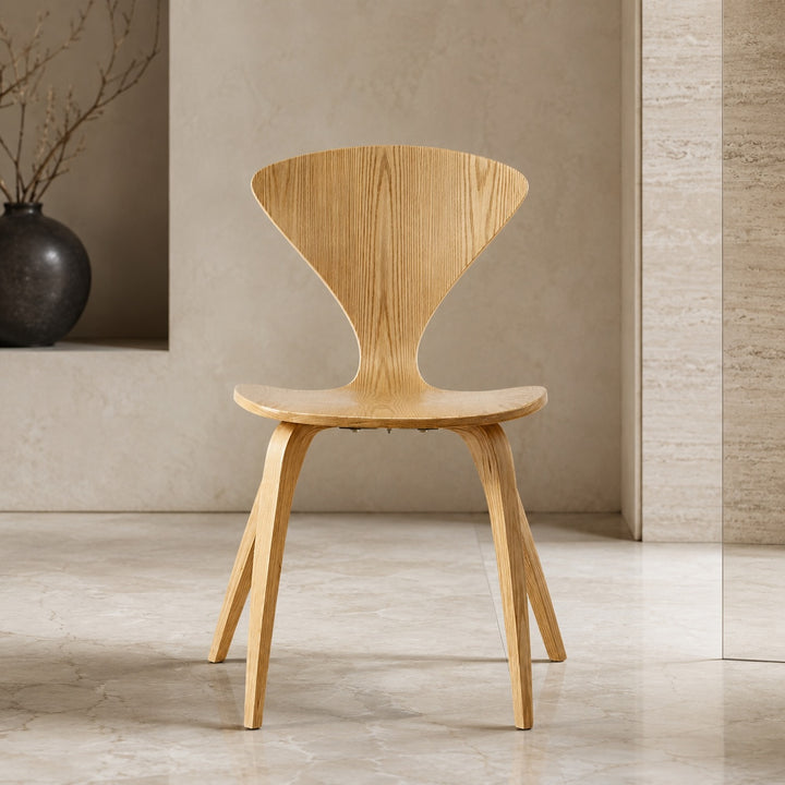 Modern Black Dining Chairs Set of 4 with Ergonomic Bentwood Butterfly Backrest for Dining Rooms