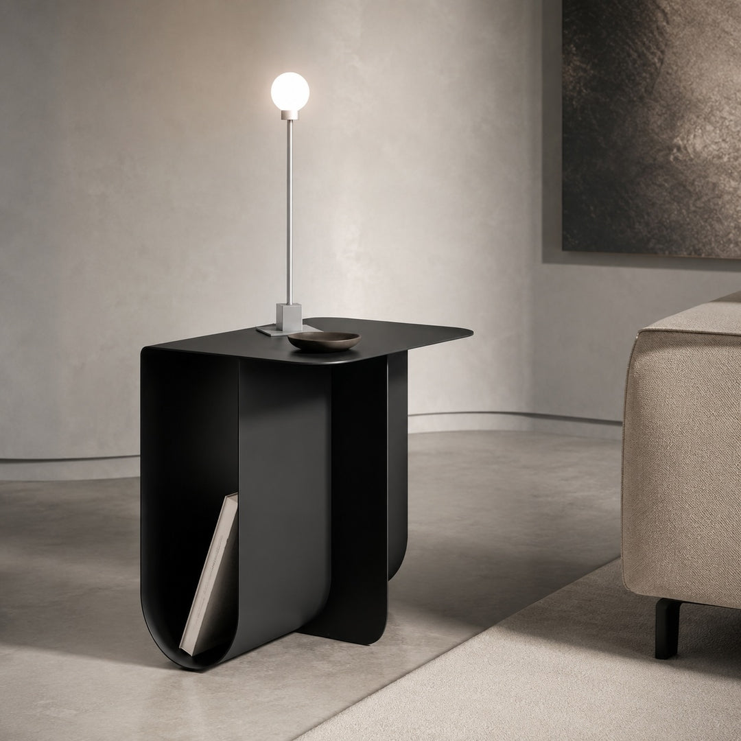 Modern Small Side Table Stainless Steel Easy Assembly for Compact Living Spaces