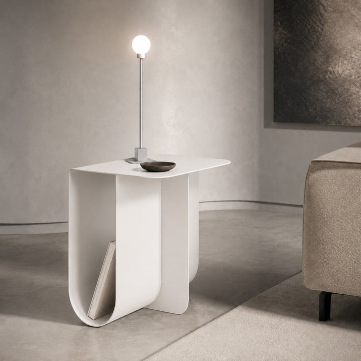 Modern Small Side Table Stainless Steel Easy Assembly for Compact Living Spaces