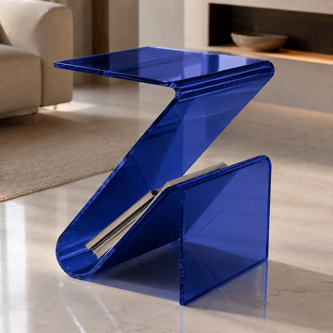 Modern Acrylic Bedside Table Compact Transparent Design Functional Small Side Table