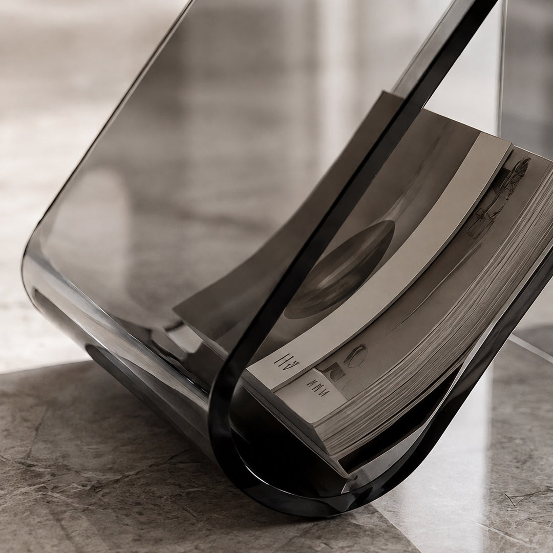 Modern Acrylic Bedside Table Compact Transparent Design Functional Small Side Table