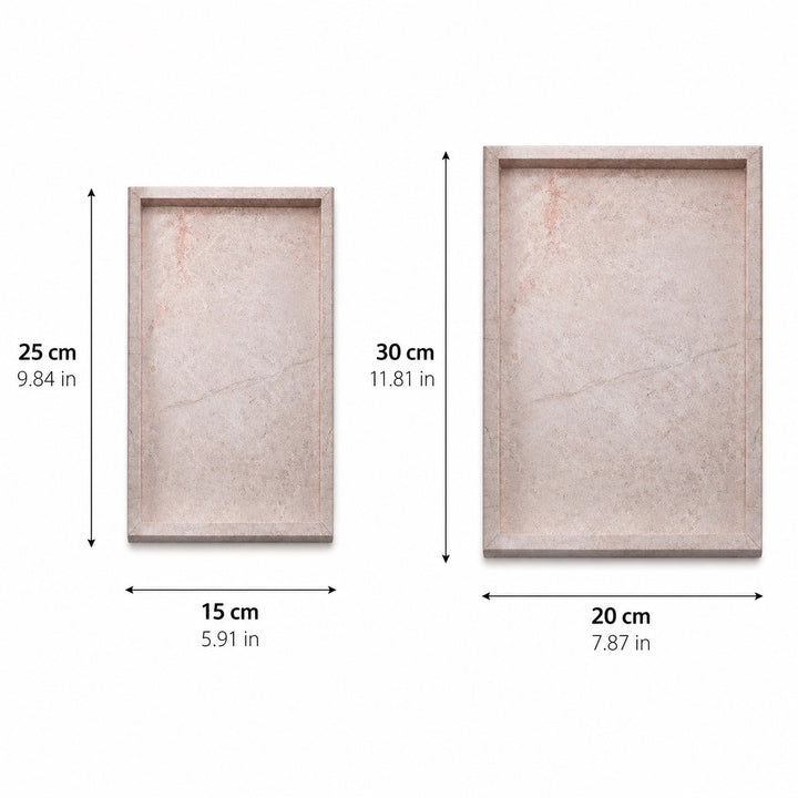 Natural Pink Marble Tray Decorative Serving Dish Jewelry Organizer