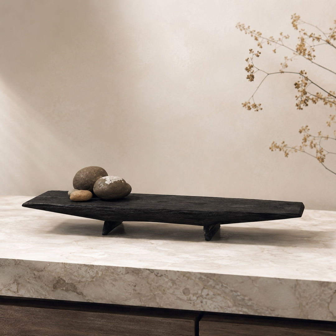 Modern Handmade Decorative Tray Solid Wood Minimalist Coffee Table Accent