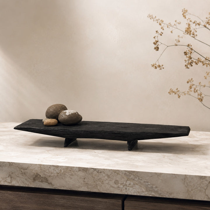 Modern Handmade Decorative Tray Solid Wood Minimalist Coffee Table Accent