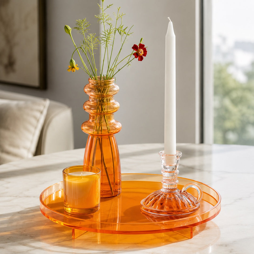 Modern Retro Serving Tray Multi-functional Design Food-safe Durable Acrylic