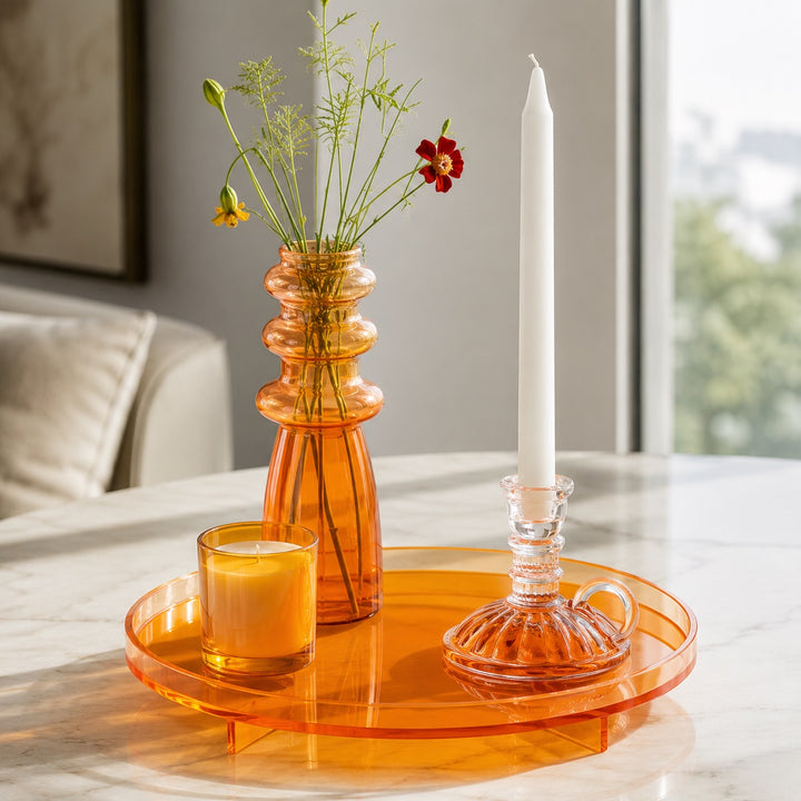 Modern Retro Serving Tray Multi-functional Design Food-safe Durable Acrylic