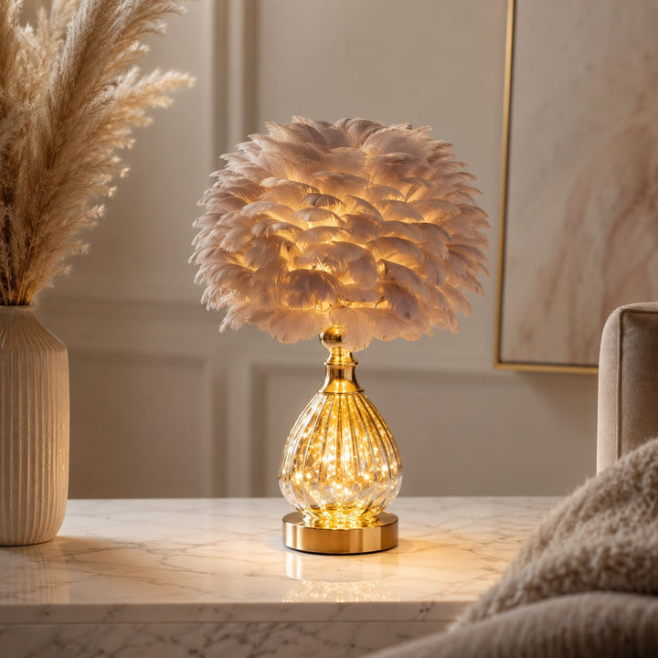 Nordic Style Table Lamp with Iron Base E27 Socket 4W LED Soft Warm Light for Bedside Use