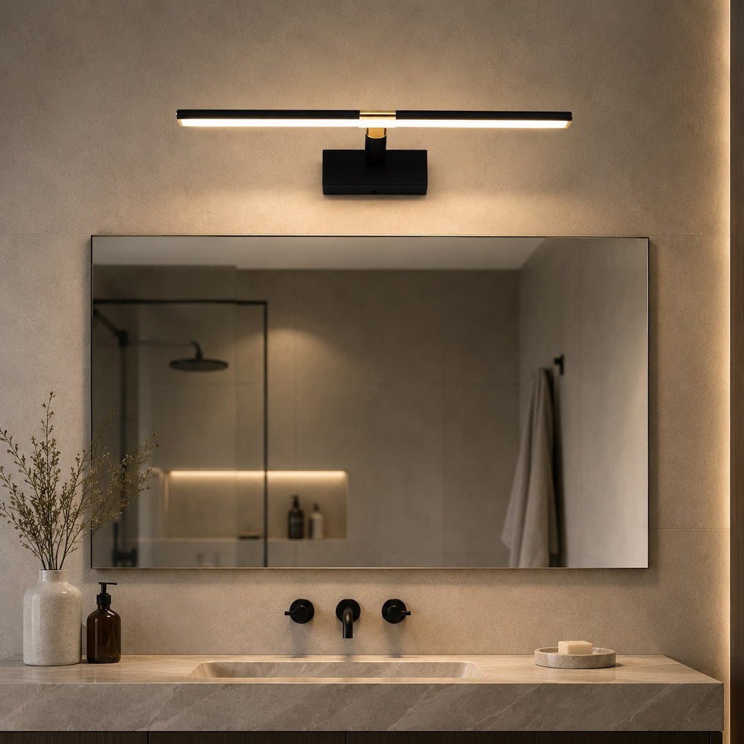 Modern Vanity Light Bar Wall Mounted Aluminum Adjustable LED Bathroom Lighting Fixture
