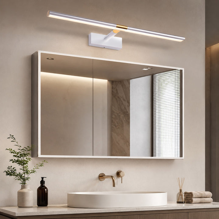 Modern Vanity Light Bar Wall Mounted Aluminum Adjustable LED Bathroom Lighting Fixture