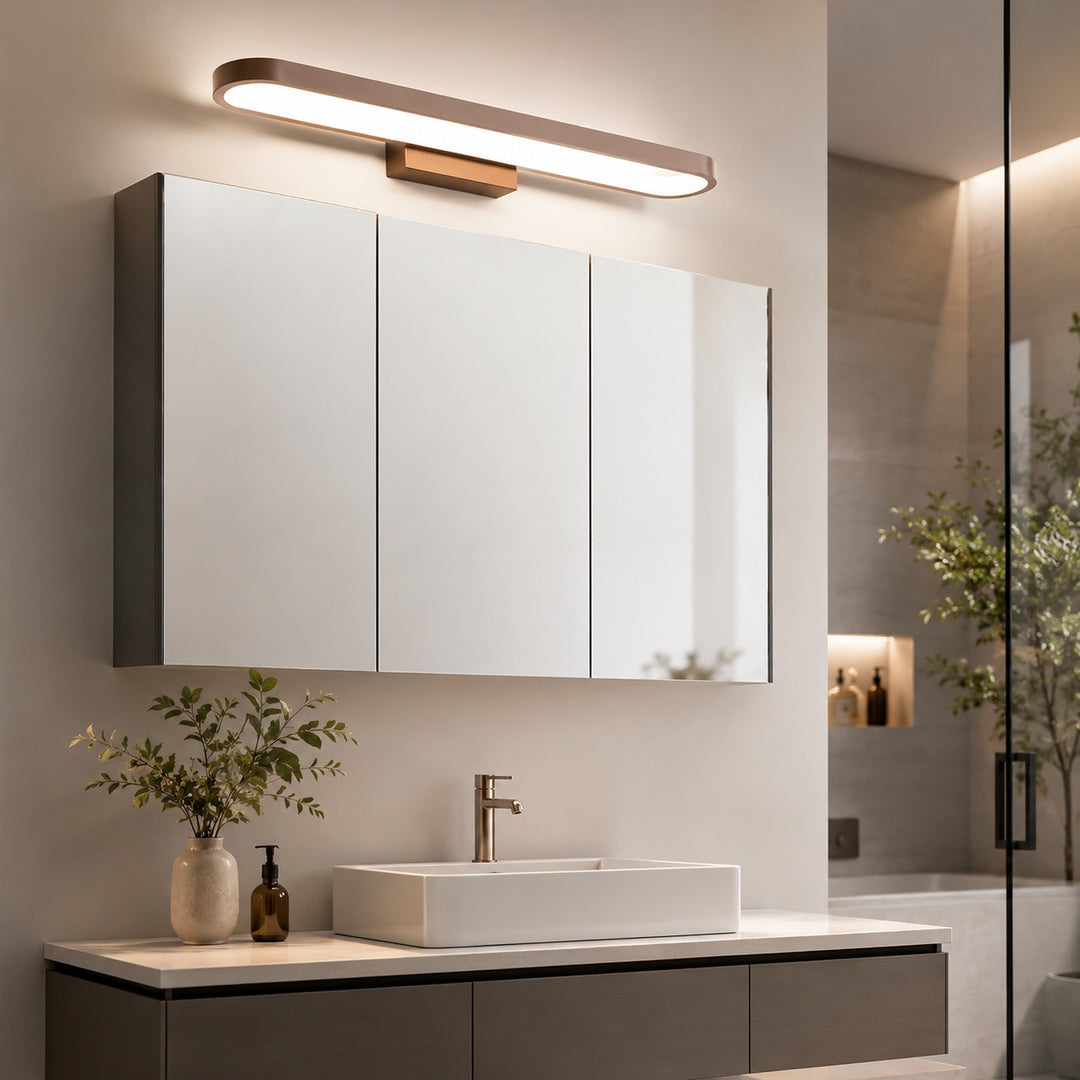 Modern LED Bathroom Vanity Lights Wall Mounted Aluminum Dimmable Ring Light Fixture