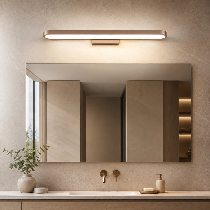 Modern LED Bathroom Vanity Lights Wall Mounted Aluminum Dimmable Ring Light Fixture