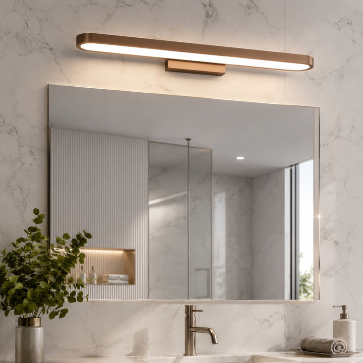 Modern LED Bathroom Vanity Lights Wall Mounted Aluminum Dimmable Ring Light Fixture