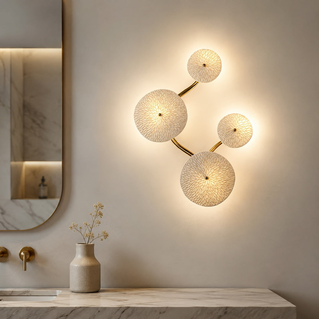 Modern Wall Light Sconce in Ceramic and Metal