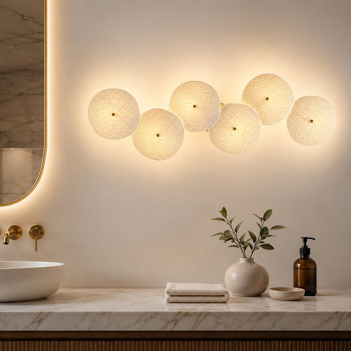 Modern Wall Light Sconce in Ceramic and Metal