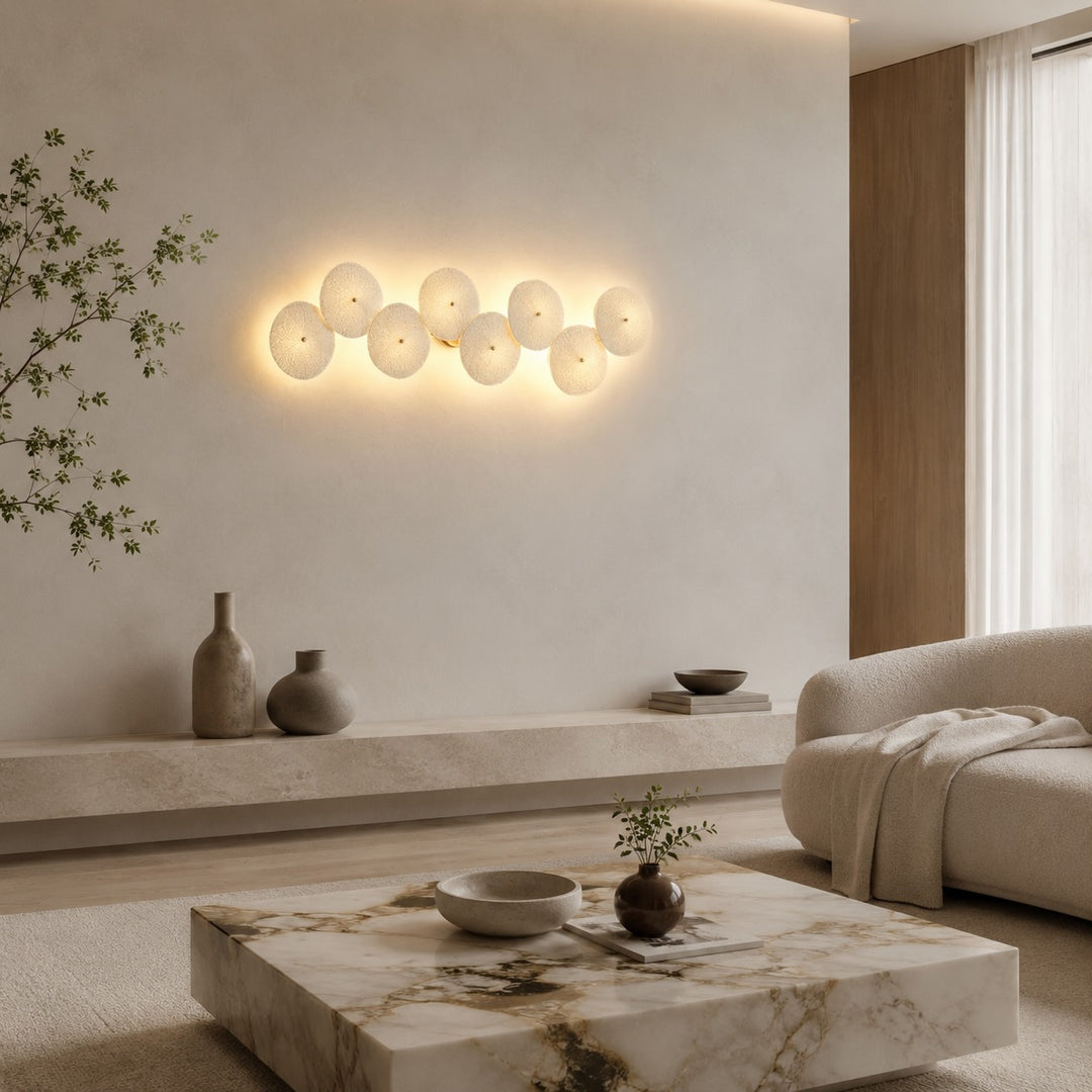 Modern Wall Light Sconce in Ceramic and Metal
